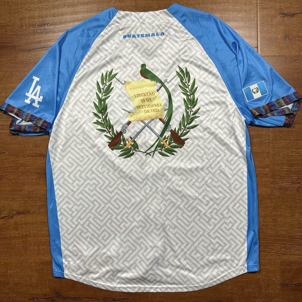 Los Angeles Dodgers Guatemalan Heritage Night Baseball Jersey XL World Series